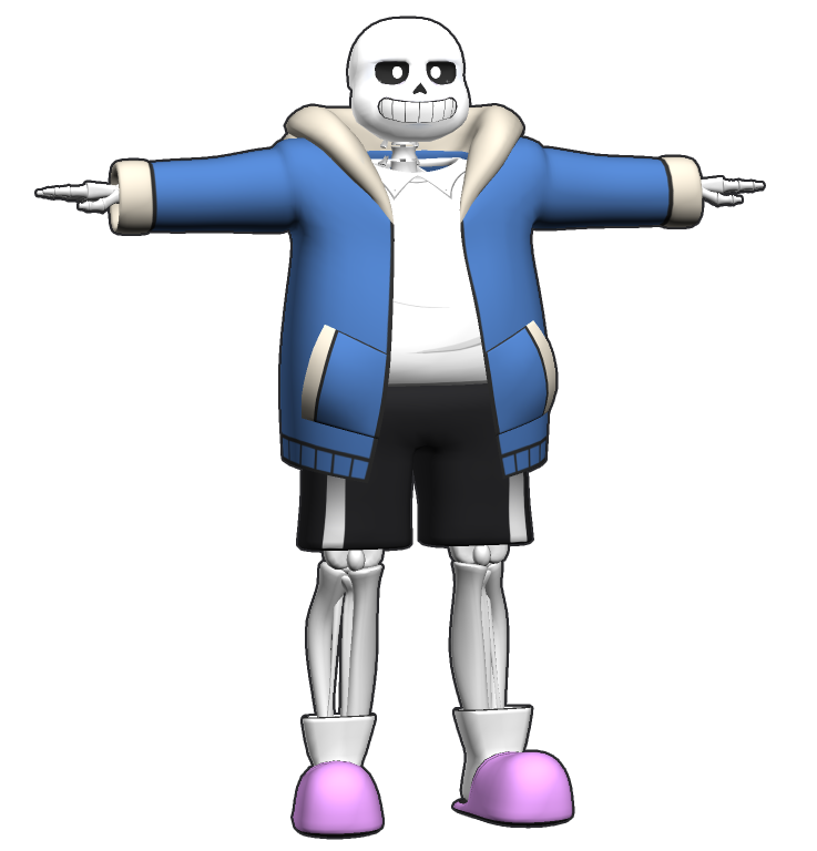 I made Sans Undertale T-posing in my brother's creative world. : r/Minecraft