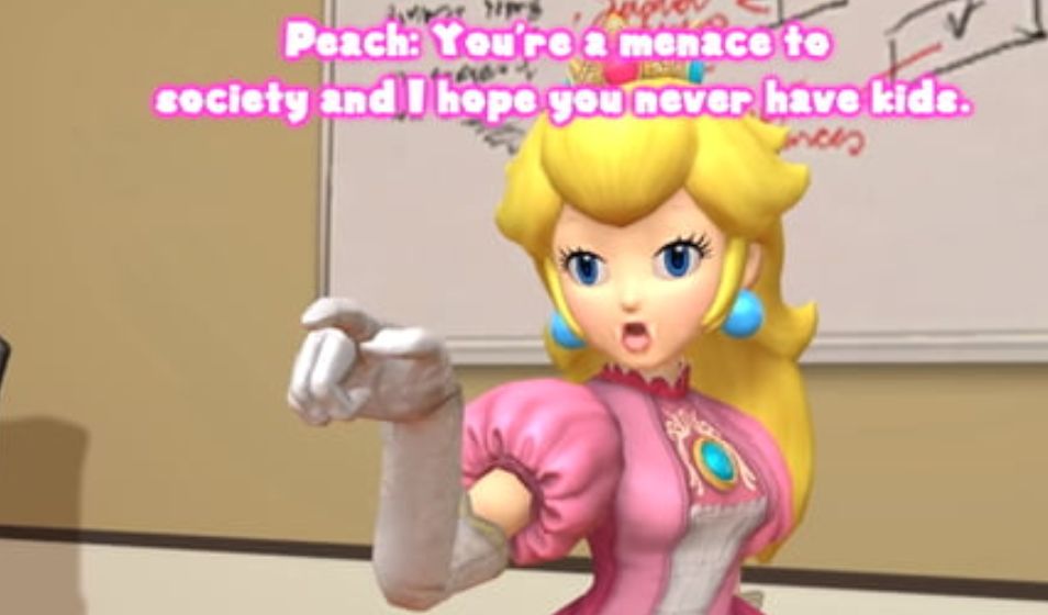 Smg4 Peach you're a menace to society Blank Meme Template