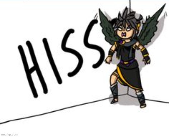 Hissing dark pit | image tagged in hissing dark pit | made w/ Imgflip meme maker