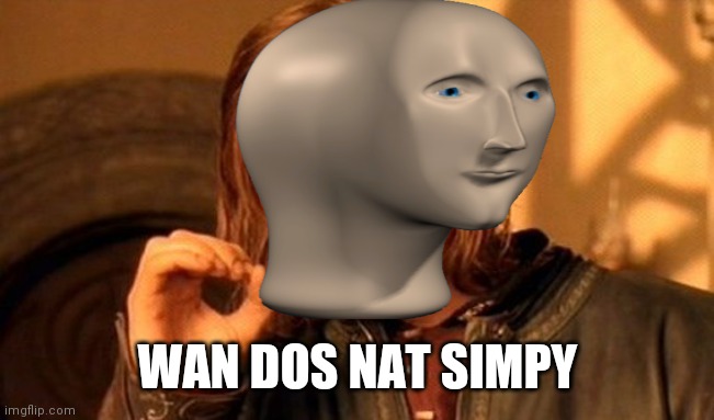 WAN DOS NAT SIMPY | image tagged in one does not simply | made w/ Imgflip meme maker
