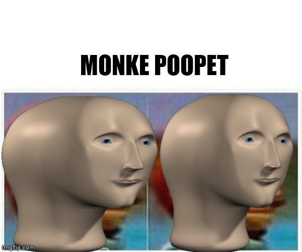 MONKE POOPET | image tagged in monkey puppet | made w/ Imgflip meme maker