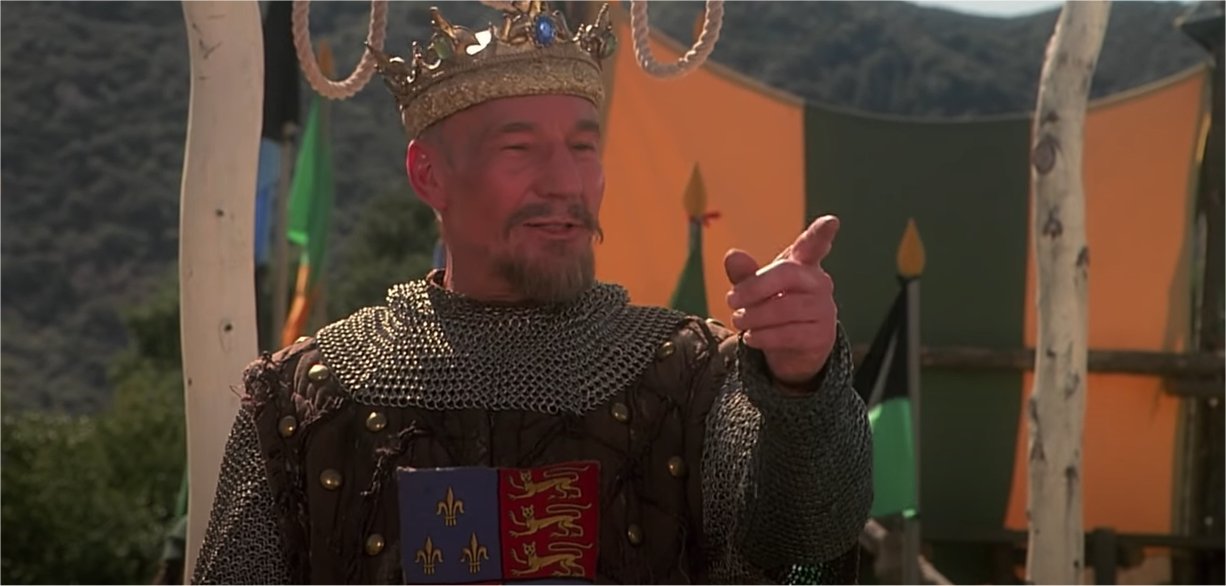 Patrick Stewart as King Richard Blank Meme Template