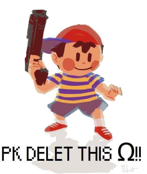 Ness PK Delet this Ω!! Blank Meme Template