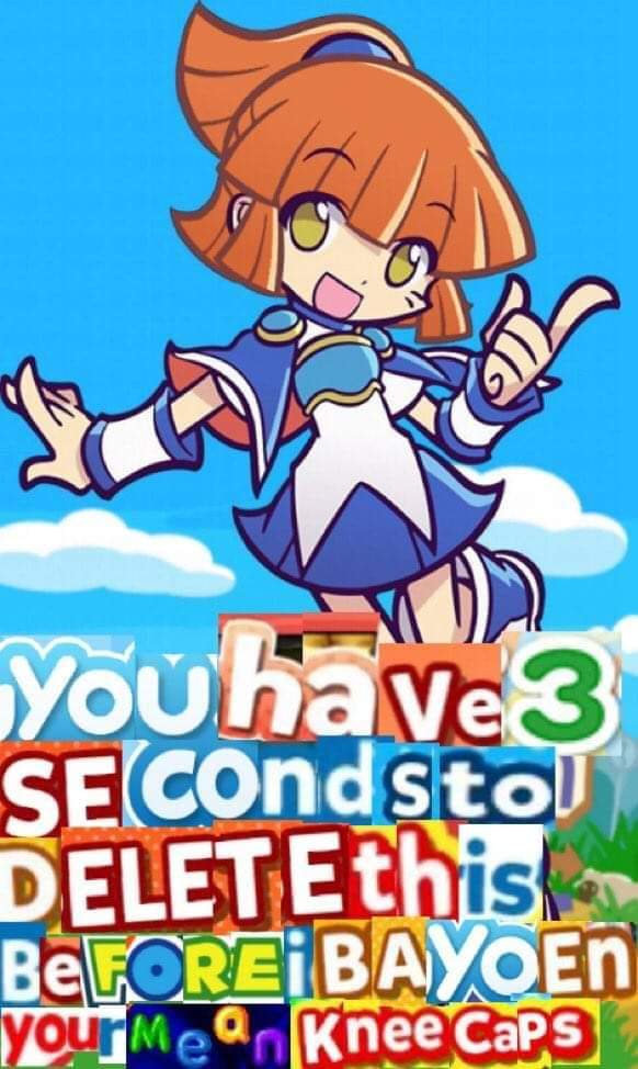 High Quality Puyo puyo delet this Blank Meme Template