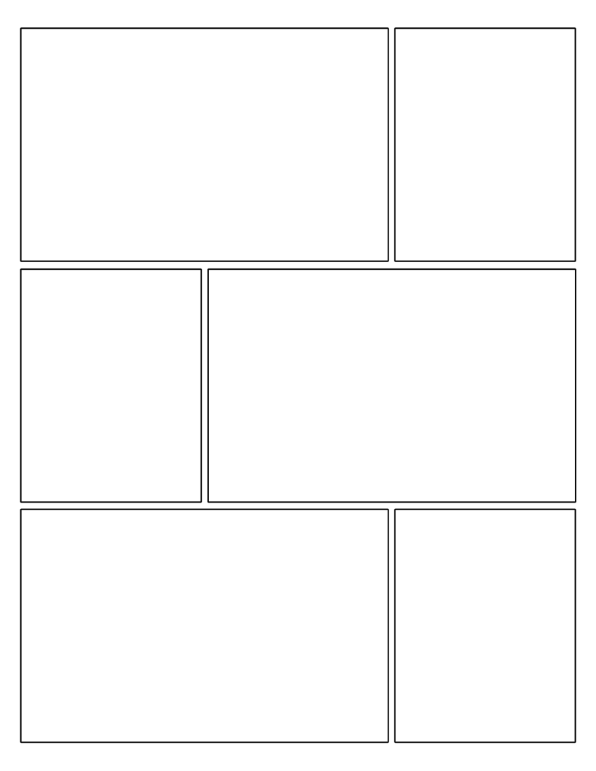 High Quality 3x2 blank comic strip Blank Meme Template