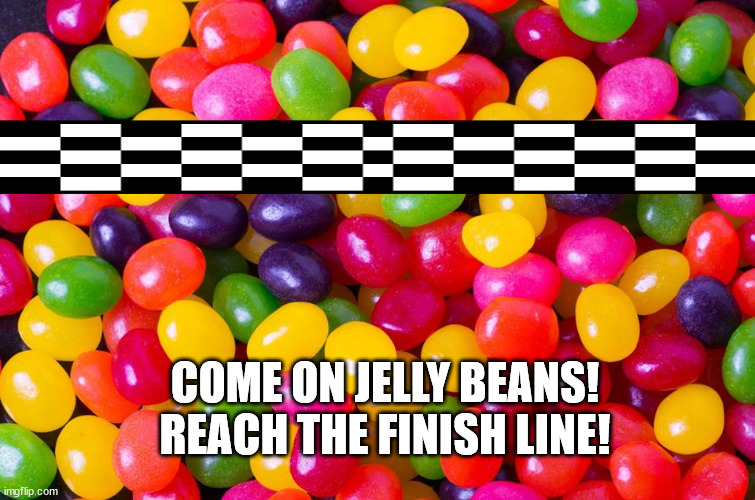 Litterally Fall Guys | COME ON JELLY BEANS! REACH THE FINISH LINE! | image tagged in fall guys,jelly beans | made w/ Imgflip meme maker