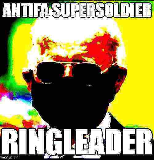 High Quality Joe Biden Antifa supersolider deep-fried 1 Blank Meme Template