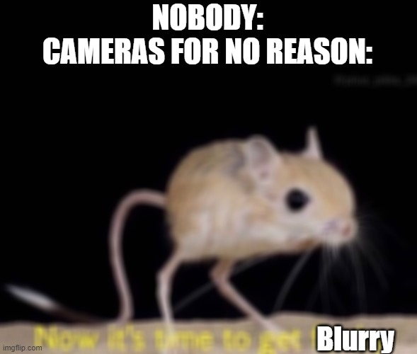 If you can understand the blurry words, u r awesome lol | NOBODY:
CAMERAS FOR NO REASON:; Blurry | image tagged in now it s time to get funky | made w/ Imgflip meme maker
