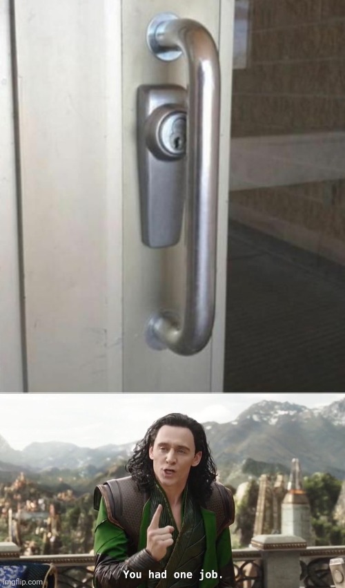 How's anyone supposed to unlock the door? | image tagged in you had one job just the one,fails,doors,design fails,lock | made w/ Imgflip meme maker