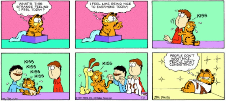 A little Garfield in the morning... | image tagged in garfield | made w/ Imgflip meme maker