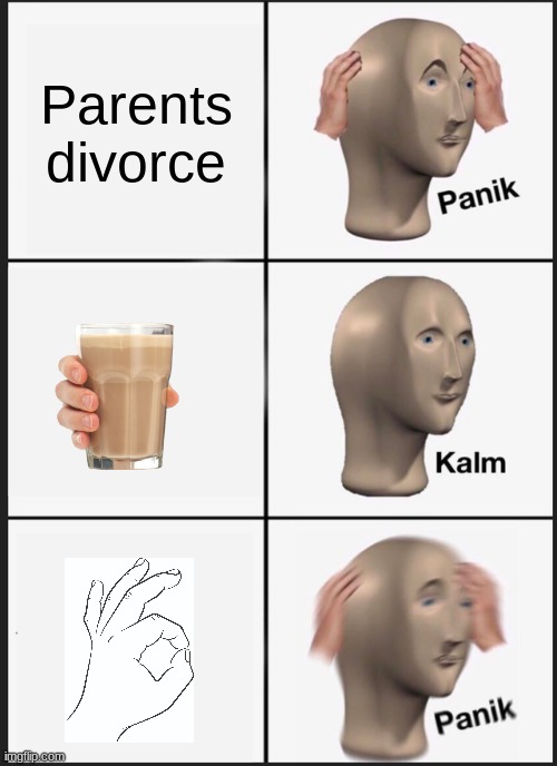 Panik Kalm Panik Meme | Parents divorce | image tagged in memes,panik kalm panik | made w/ Imgflip meme maker