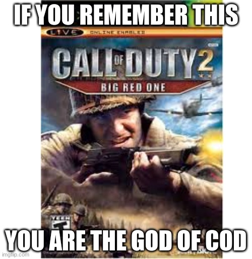 I remember seeing this COD. Do you? | IF YOU REMEMBER THIS; YOU ARE THE GOD OF COD | image tagged in call of duty | made w/ Imgflip meme maker