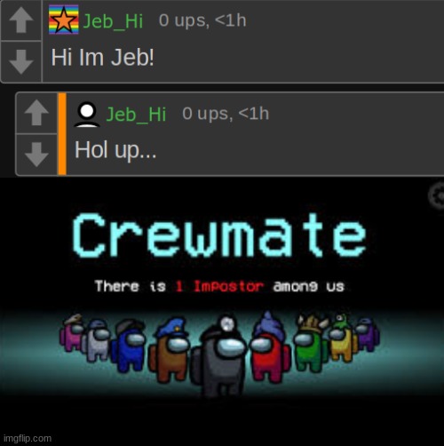 image tagged in there is 1 imposter among us | made w/ Imgflip meme maker