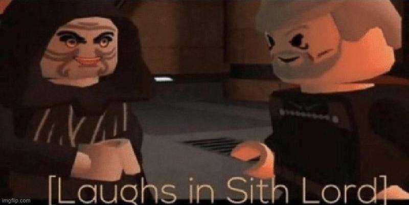 laughs in sith lord | image tagged in laughs in sith lord | made w/ Imgflip meme maker