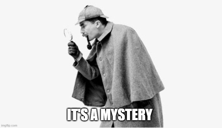 no shit sherlock  | IT'S A MYSTERY | image tagged in no shit sherlock | made w/ Imgflip meme maker