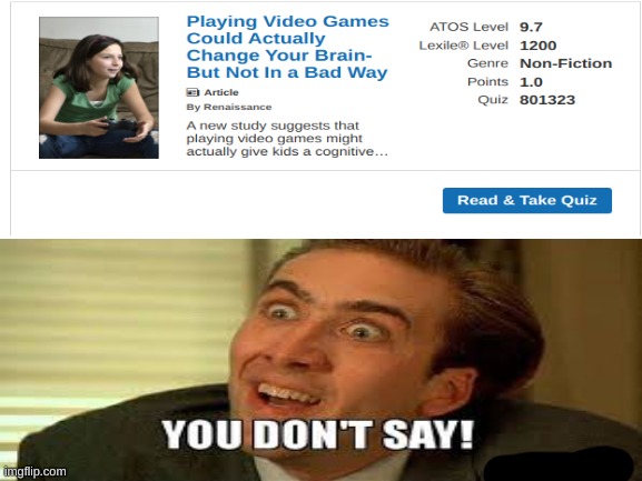 Intersing For parents am I right? | image tagged in video games,parents,you don't say,news | made w/ Imgflip meme maker