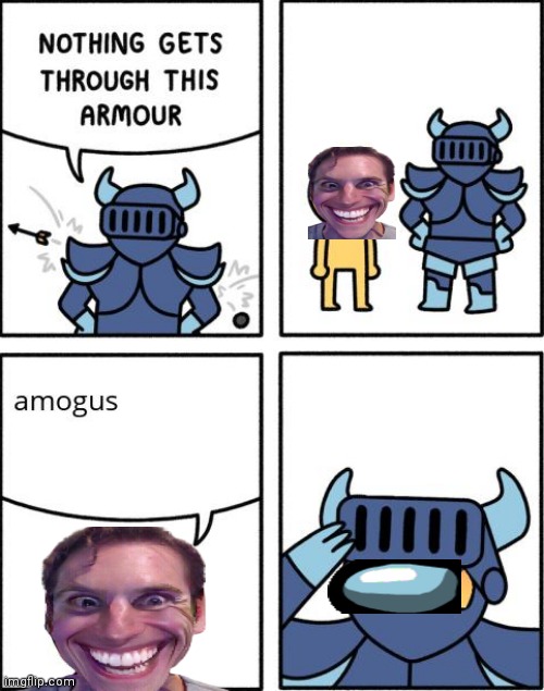 Amogus armor | image tagged in memes | made w/ Imgflip meme maker