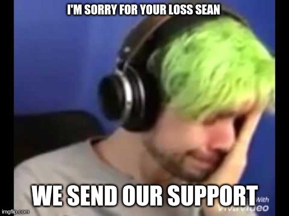 Sorry |  I'M SORRY FOR YOUR LOSS SEAN; WE SEND OUR SUPPORT | made w/ Imgflip meme maker