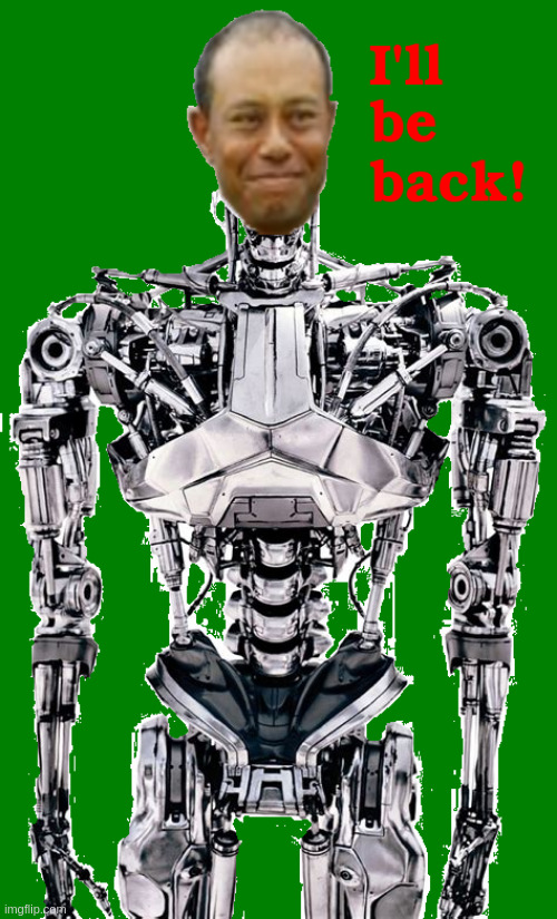 Tiger-I'll be back! | image tagged in tiger woods | made w/ Imgflip meme maker