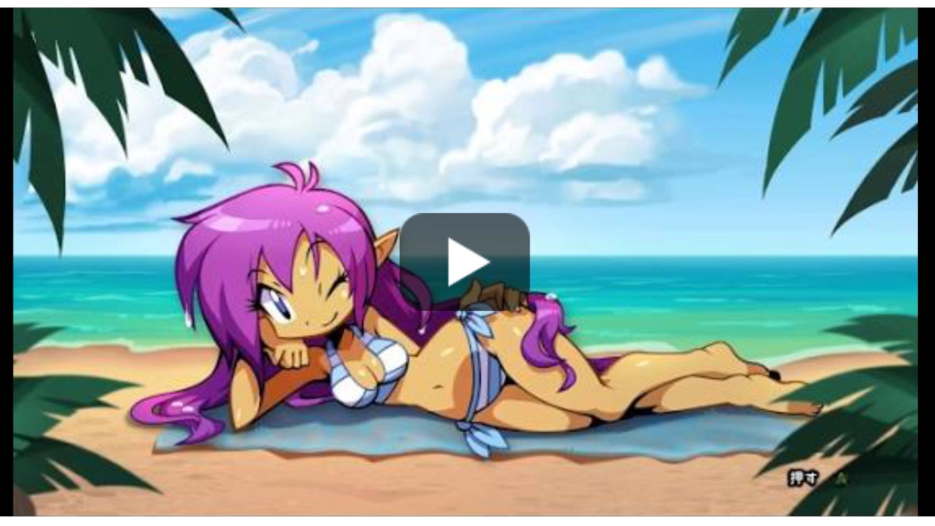 Shantae (Beach Mode) Winking Blank Meme Template