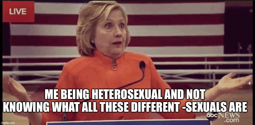 No srsly give me some examples | ME BEING HETEROSEXUAL AND NOT KNOWING WHAT ALL THESE DIFFERENT -SEXUALS ARE | image tagged in clueless politician,heterosexual | made w/ Imgflip meme maker