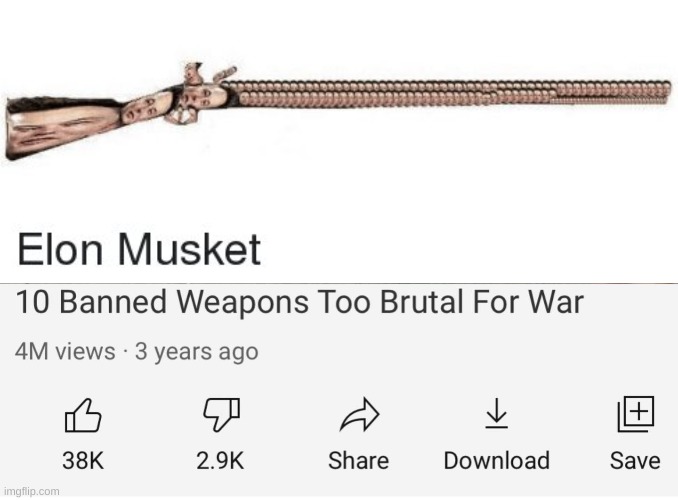 damn i can see why that is banned | image tagged in memes,funny,elon musk,weapons | made w/ Imgflip meme maker