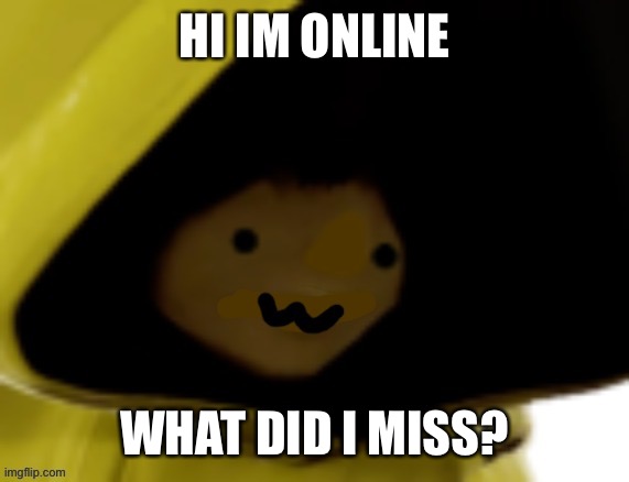 Six OwO | HI IM ONLINE; WHAT DID I MISS? | image tagged in six owo | made w/ Imgflip meme maker