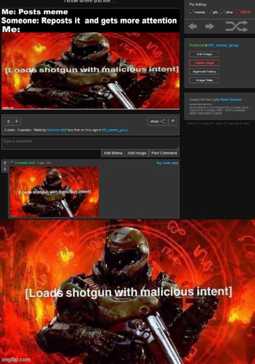 [loads shotgun with malicious intent] | image tagged in loads shotgun with malicious intent | made w/ Imgflip meme maker