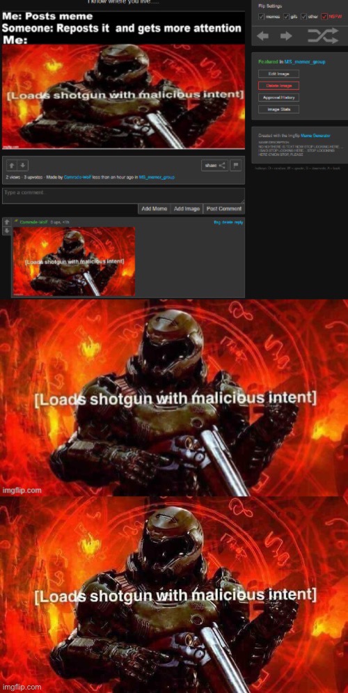 image tagged in loads shotgun with malicious intent | made w/ Imgflip meme maker