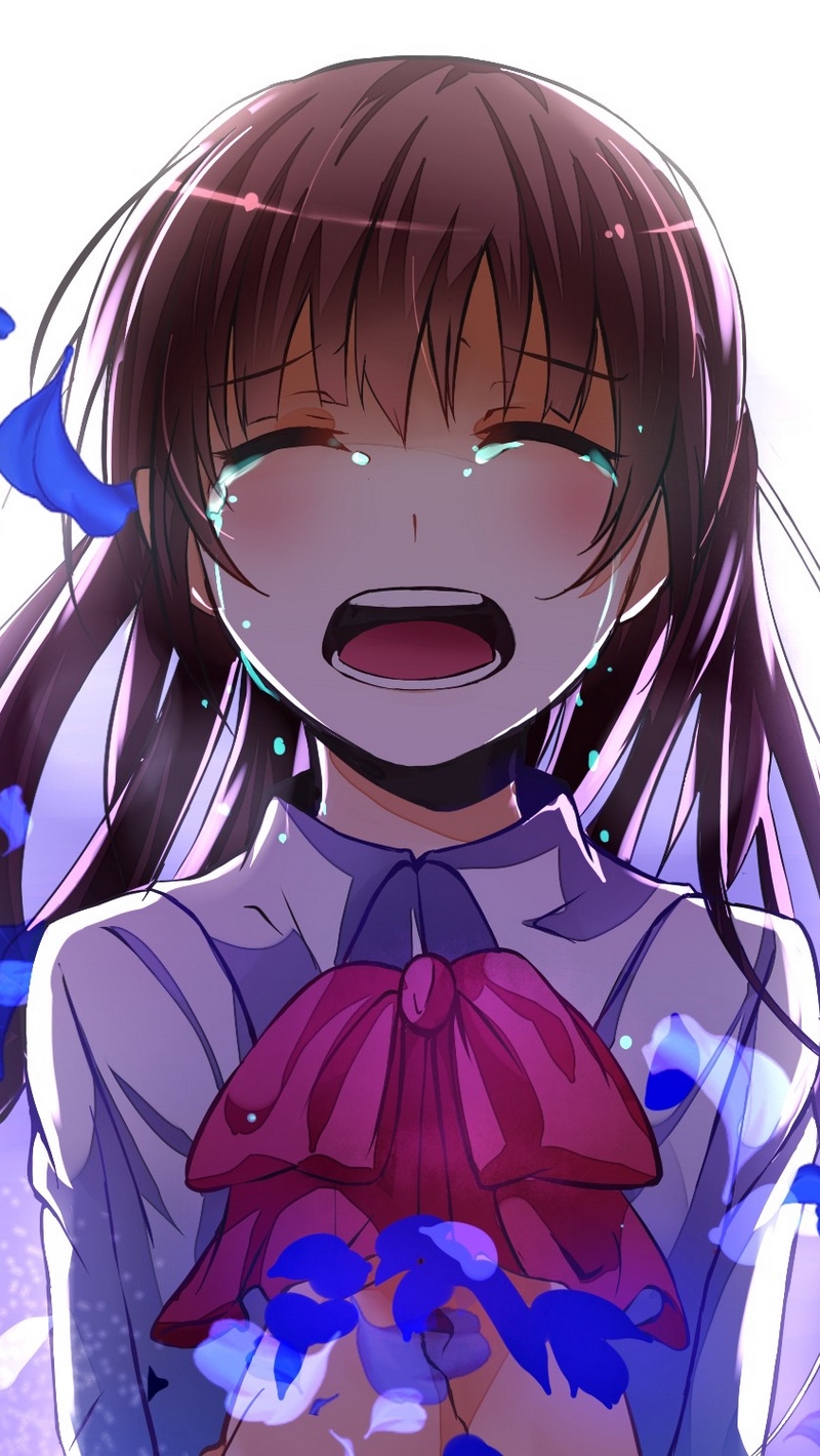 Anime Girl Crying Blank Meme Template