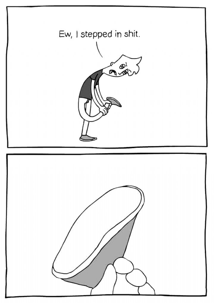 High Quality Ew I stepped in shit Blank Meme Template