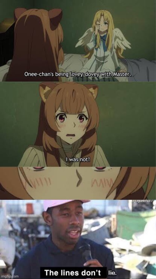 image tagged in rising of the shield hero,blushing,anime,funny,memes | made w/ Imgflip meme maker