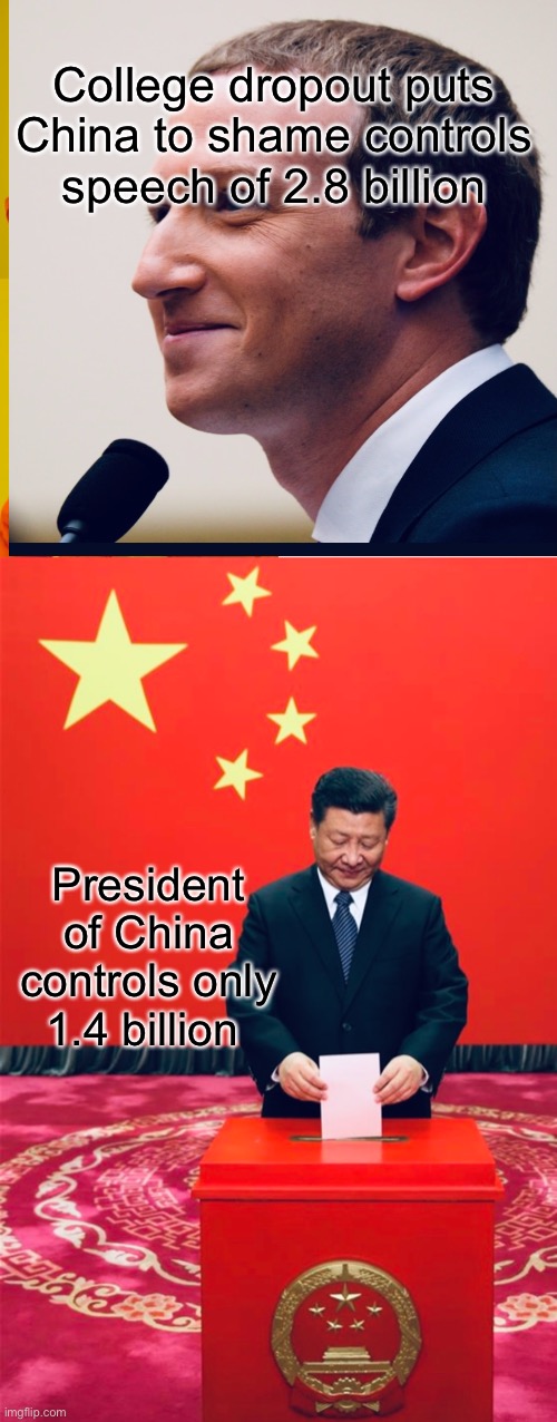 College dropout puts China to shame controls speech of 2.8 billion; President of China controls only 1.4 billion | image tagged in memes,drake hotline bling | made w/ Imgflip meme maker