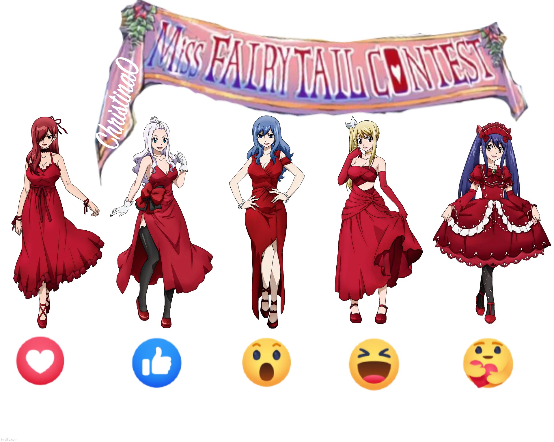 Miss Fairy Tail Contest Reaction Post | image tagged in fairy tail,fairy tail guild,miss fairy tail,pageant,vote,fairy tail girls | made w/ Imgflip meme maker