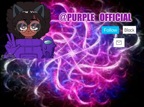 Purple_Official Announcement Template Blank Meme Template