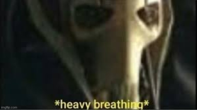 Heavy breathing grievous | image tagged in heavy breathing grievous | made w/ Imgflip meme maker