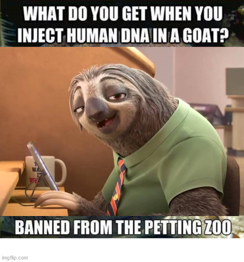 image tagged in zootopia sloth,dark humor | made w/ Imgflip meme maker