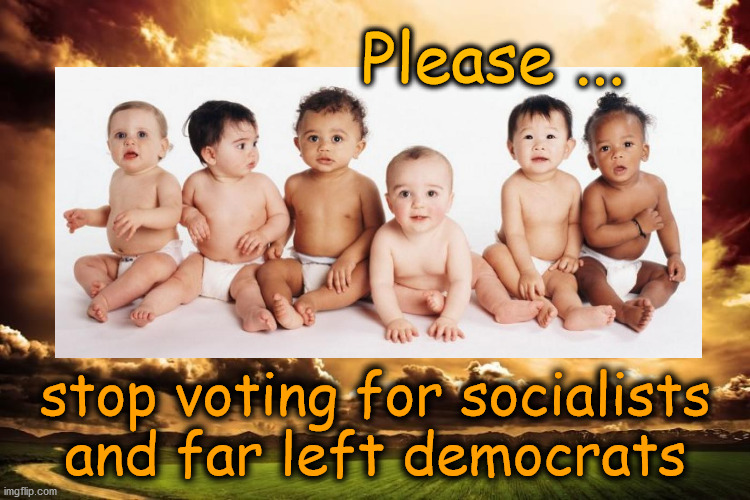 please stop voting for lefists | Please ... stop voting for socialists
and far left democrats | image tagged in politics | made w/ Imgflip meme maker