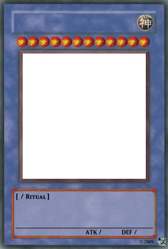 YUGIOH Ritual Card Blank Meme Template
