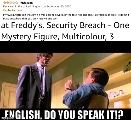"iT sAiD I wAs GeTtInG mULtiPle!!" | ENGLISH, DO YOU SPEAK IT!? | image tagged in english motherf er do you speak it | made w/ Imgflip meme maker