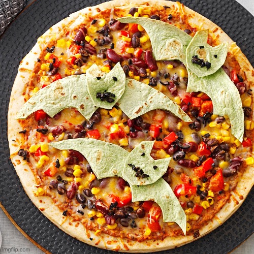 I was trying to look for a pizza with actual bats.. this is okay I guess. | made w/ Imgflip meme maker
