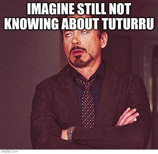 by the way Can i get a link to a tuturru lol im very bored i just woke up | IMAGINE STILL NOT KNOWING ABOUT TUTURRU | image tagged in rdj boring,funny,meme,go | made w/ Imgflip meme maker