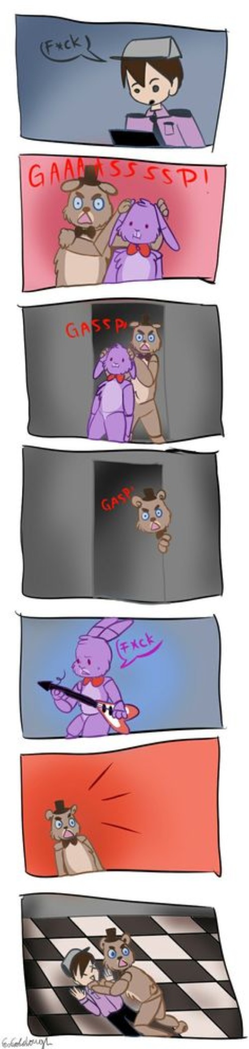 oh no michael you in trouble | image tagged in fnaf,cursing | made w/ Imgflip meme maker