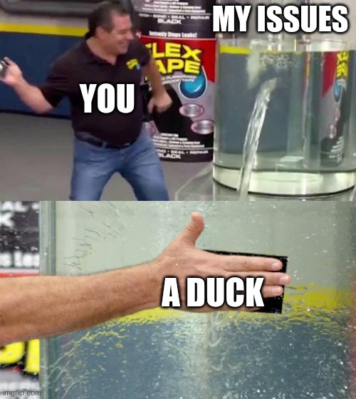 Flex Tape | MY ISSUES A DUCK YOU | image tagged in flex tape | made w/ Imgflip meme maker