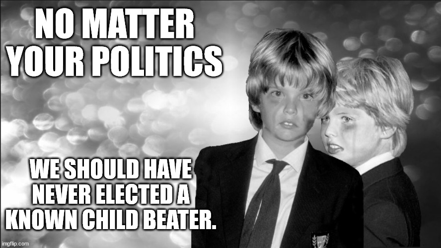 2020 is a joke |  NO MATTER YOUR POLITICS; WE SHOULD HAVE NEVER ELECTED A KNOWN CHILD BEATER. | image tagged in hunter biden,beau biden,bait and switch,donald trump jr,eric trump | made w/ Imgflip meme maker