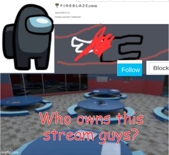 Fireblaze Profile Template | Who owns this stream guys? | image tagged in fireblaze profile template | made w/ Imgflip meme maker