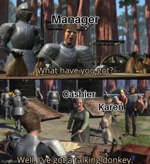 Sir Manager, I found a talking Donkey | image tagged in shrek,donkey | made w/ Imgflip meme maker