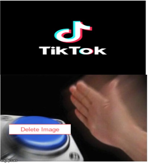 delete tiktok | image tagged in memes,blank transparent square,tiktok sucks | made w/ Imgflip meme maker