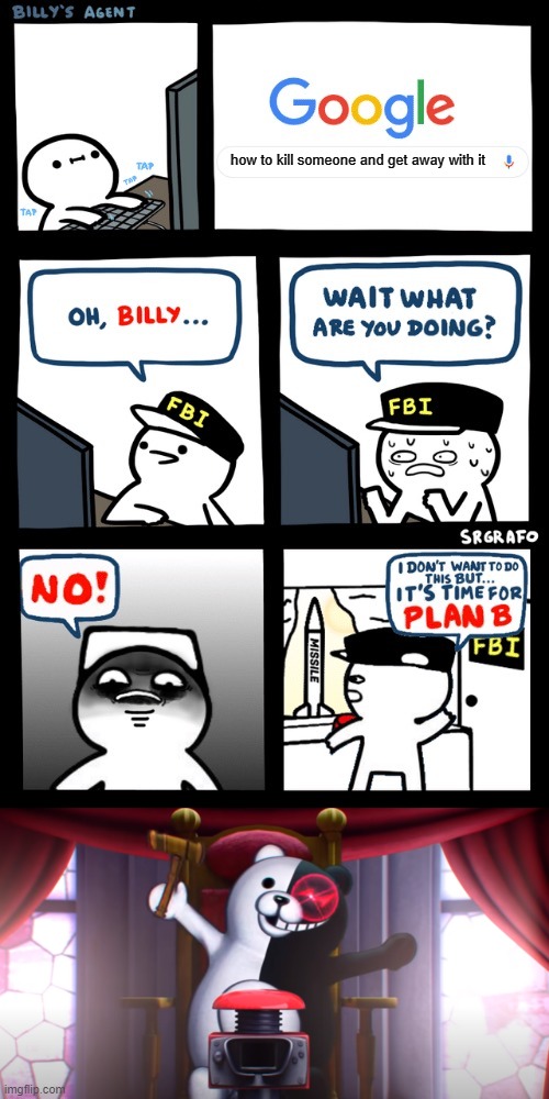 Billy’s FBI agent plan B | how to kill someone and get away with it | image tagged in billy s fbi agent plan b | made w/ Imgflip meme maker