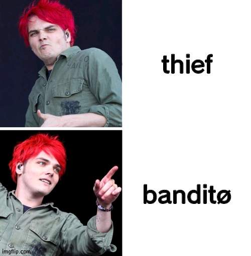 gerard drake hotline bling | thief; banditø | image tagged in gerard drake hotline bling | made w/ Imgflip meme maker